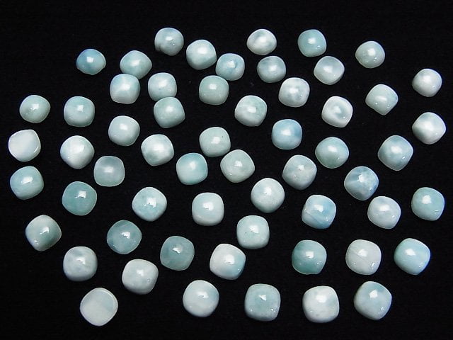 [Video]Larimar Pectolite AA+ Square Cabochon 6x6mm 4pcs