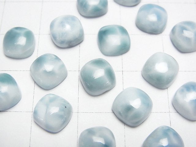 [Video]Larimar Pectolite AA++ Square Cabochon 8x8mm 2pcs