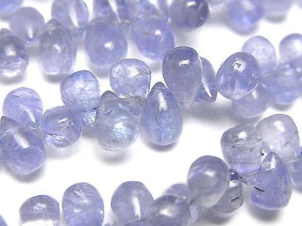 [Video]High Quality Tanzanite AA++ Drop (Smooth) [Light color] half or 1strand beads (aprx.7inch/18cm)
