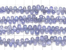 [Video]High Quality Tanzanite AA++ Drop (Smooth) [Light color] half or 1strand beads (aprx.7inch/18cm)