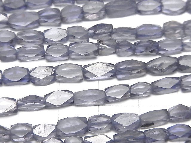 [Video]Iolite AA+ Faceted Rectangle [Dark color] 1strand beads (aprx.13inch/33cm)