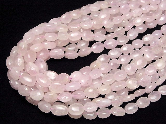 [Video]High Quality Morganite AA++ Oval half or 1strand beads (aprx.17inch/42cm)