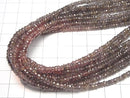 [Video]High Quality! Color Change Garnet AA++ Faceted Button Rondelle half or 1strand beads (aprx.15inch/38cm)