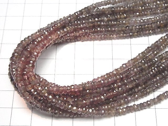 [Video]High Quality! Color Change Garnet AA++ Faceted Button Roundel half or 1strand beads (aprx.15inch/38cm)