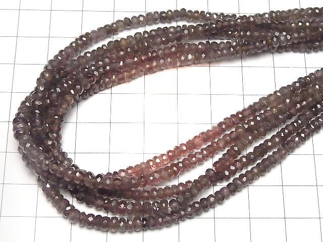 [Video]High Quality! Color Change Garnet AA++ Faceted Button Roundel half or 1strand beads (aprx.15inch/38cm)