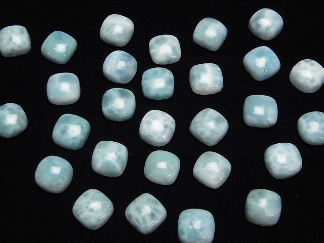 [Video]Larimar Pectolite AA Square Cabochon 10x10mm 1pc