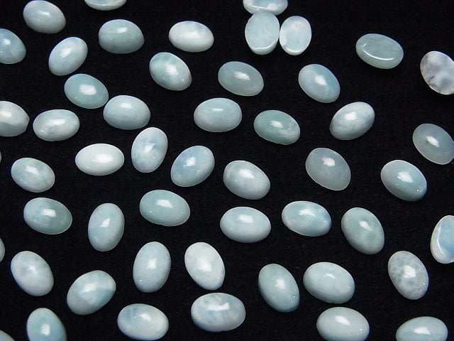 [Video]Larimar Pectolite AA Oval Cabochon 6x4mm 10pcs