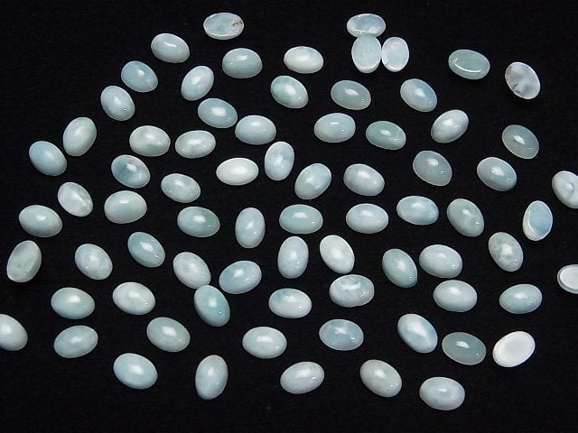 [Video]Larimar Pectolite AA Oval Cabochon 6x4mm 10pcs