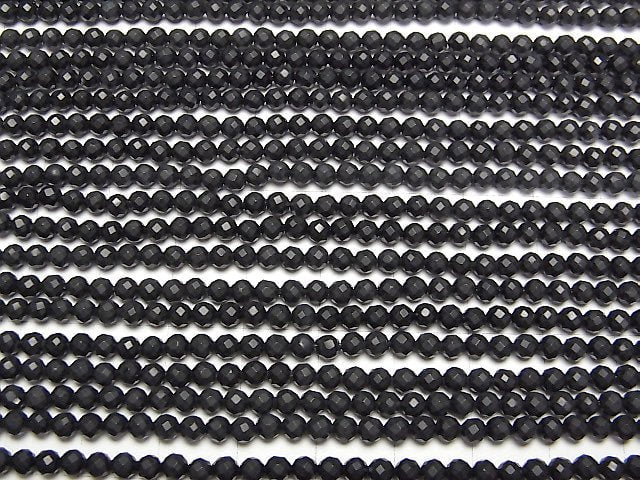 High Quality! Frost Onyx Faceted Round 3mm 1strand beads (aprx.15inch/36cm)