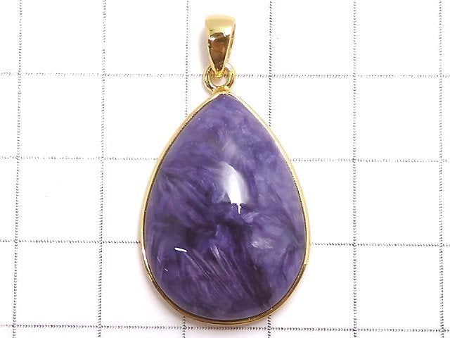 [Video][One of a kind] Charoite AAA Pendant 18KGP NO.12