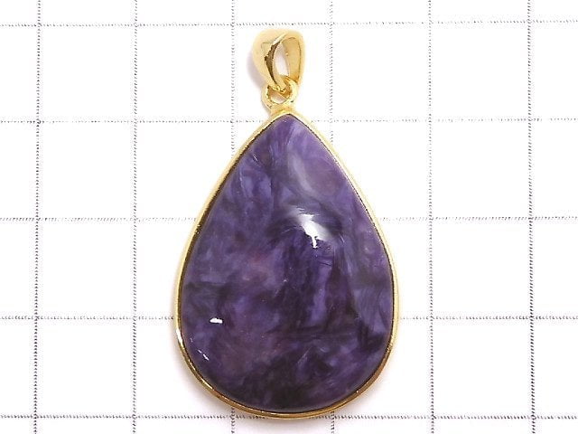 [Video][One of a kind] Charoite AAA Pendant 18KGP NO.19