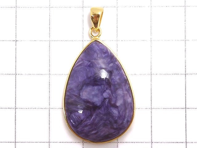 [Video][One of a kind] Charoite AAA Pendant 18KGP NO.20