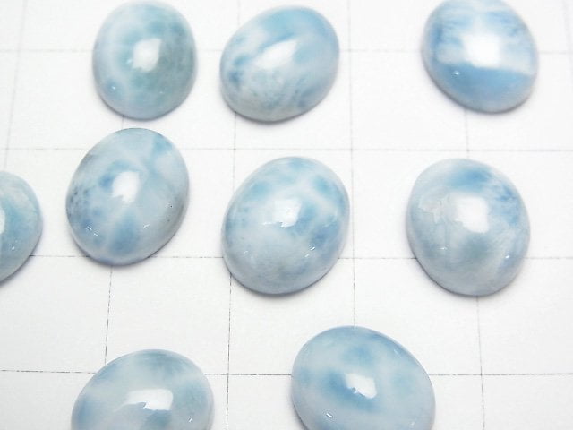 [Video]Larimar Pectolite AA++ Oval Cabochon 12x10mm 1pc