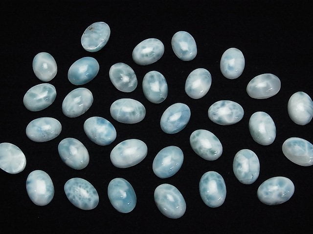 [Video]Larimar Pectolite AA++ Oval Cabochon 14x10mm 1pc