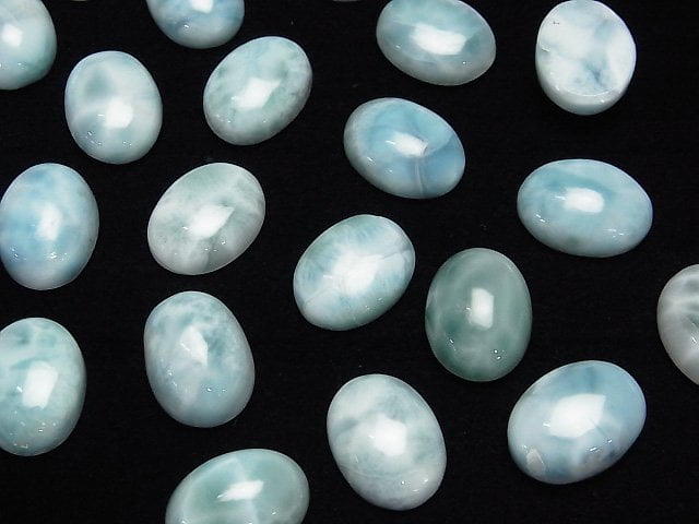 [Video]Larimar Pectolite AA Oval Cabochon 16x12mm 1pc