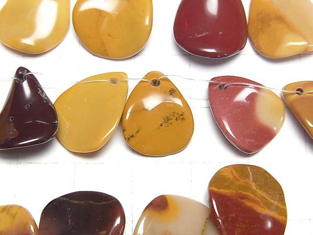 [Video]Mookaite Pear shape (petals) 1strand beads (aprx.15inch/36cm)