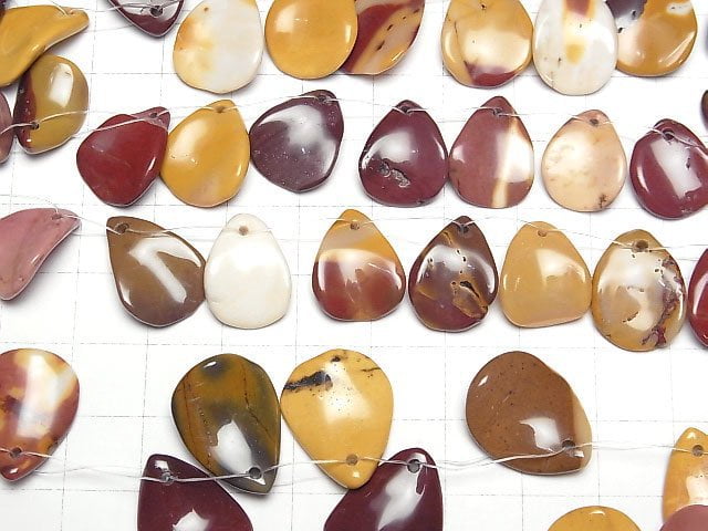 [Video]Mookaite Pear shape (petals) 1strand beads (aprx.15inch/36cm)