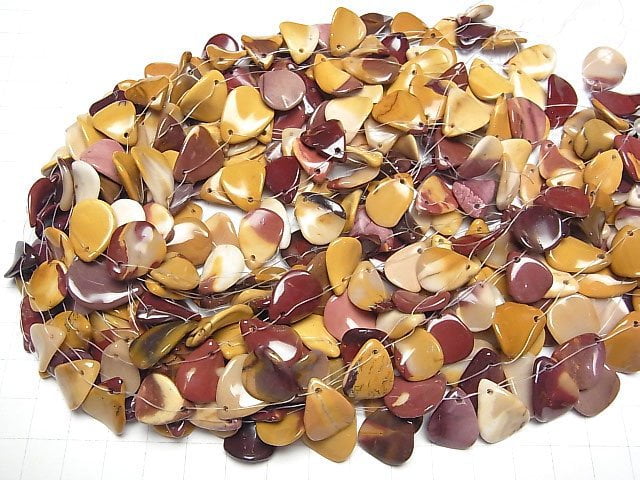 [Video]Mookaite Pear shape (petals) 1strand beads (aprx.15inch/36cm)