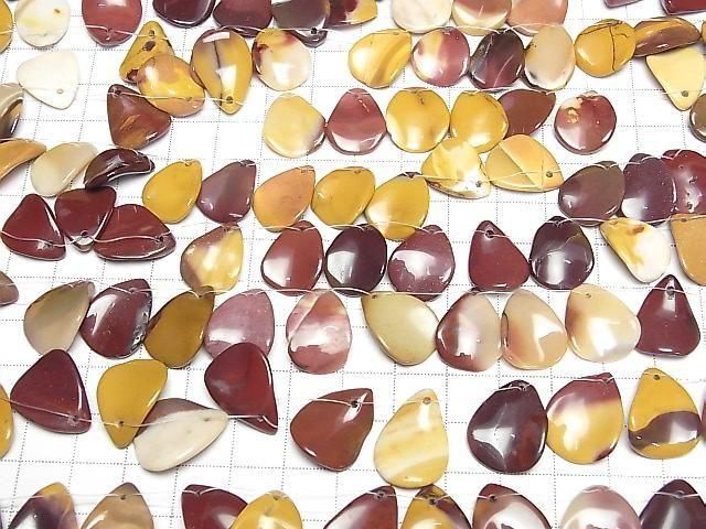 [Video] Mookaite Pear shape (petal) 1-strand beads (approx. 15 inches/36 cm)