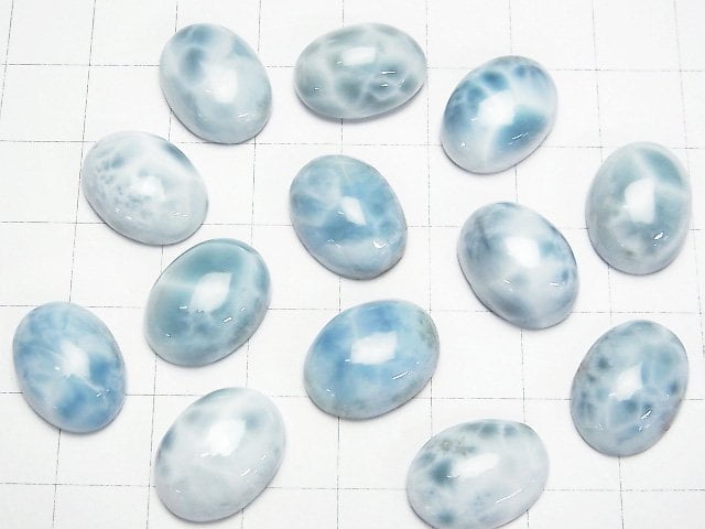 [Video]Larimar Pectolite AA++ Oval Cabochon 16x12mm 1pc