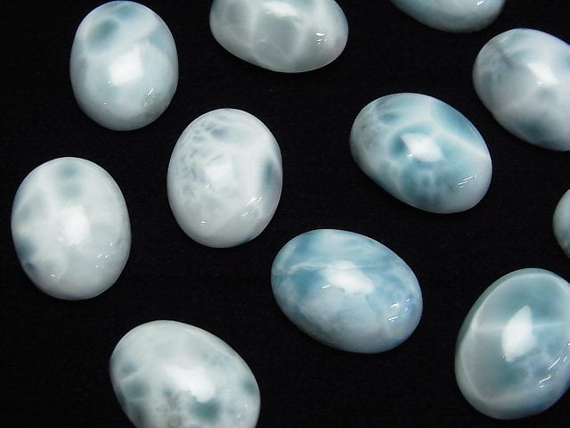 [Video]Larimar Pectolite AA++ Oval Cabochon 16x12mm 1pc