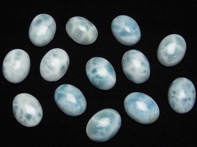 [Video]Larimar Pectolite AA++ Oval Cabochon 16x12mm 1pc