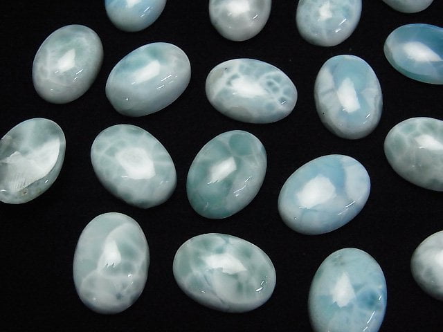 [Video]Larimar Pectolite AA Oval Cabochon 18x13mm 1pc
