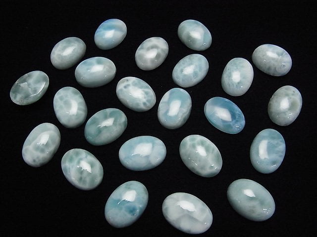 [Video]Larimar Pectolite AA Oval Cabochon 18x13mm 1pc