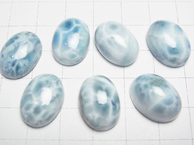 [Video]Larimar Pectolite AA++ Oval Cabochon 18x13mm 1pc