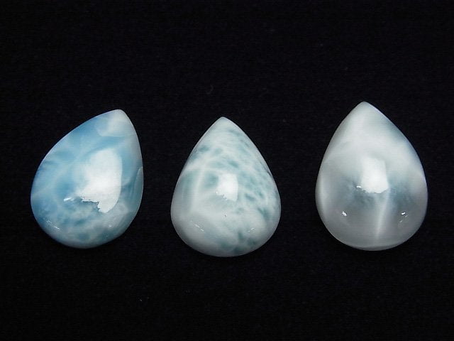 [Video]Larimar Pectolite AA++ Pear shape Cabochon 18x13mm 1pc