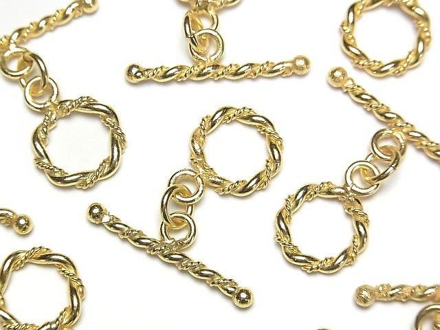 Copper  Toggle  13mm Twist  18KGP 3pairs