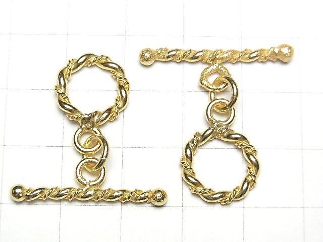 Copper  Toggle  13mm Twist  18KGP 3pairs