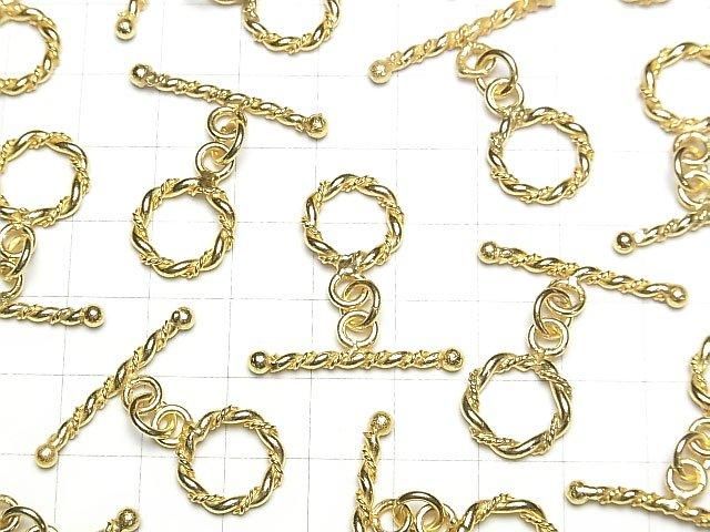Copper  Toggle  13mm Twist  18KGP 3pairs