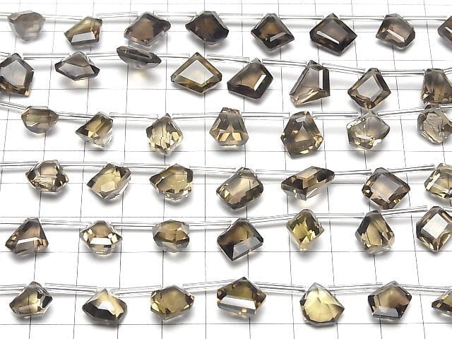 [Video] High Quality Smoky Quartz AAA Fancy Shape Cut [Light color] 1strand (8pcs)