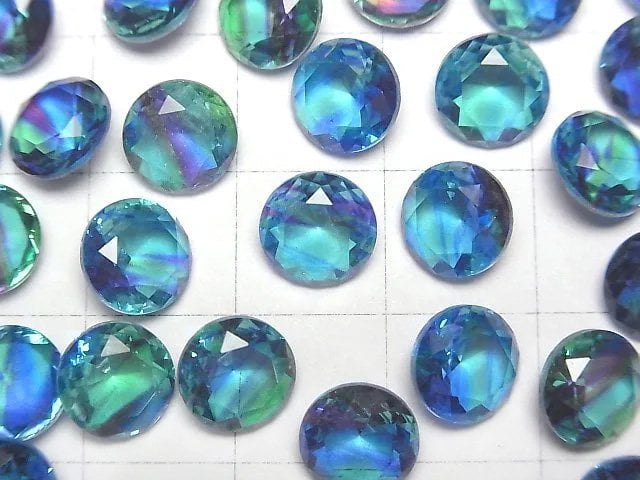 [Video] Doublet Crystal AAA Loose stone Round Faceted 8x8mm [Light Blue/Stripe] 3pcs