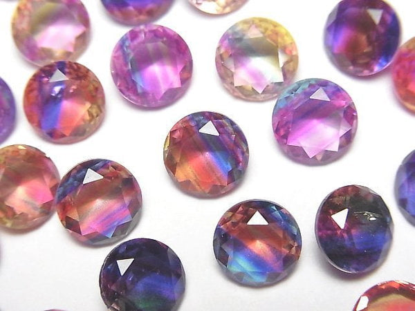 [Video] Doublet Crystal AAA Loose stone Round Faceted 8x8mm [Pop color/Stripe] 3pcs