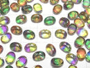 [Video] Doublet Crystal AAA Loose stone Oval Faceted 8x6mm [Green Yellow/Stripe] 3pcs