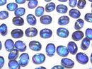 [Video] Doublet Crystal AAA Loose stone Oval Faceted 8x6mm [Blue/Stripe] 3pcs