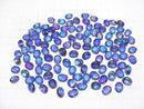 [Video] Doublet Crystal AAA Loose stone Oval Faceted 10x8mm [Blue/Stripe] 3pcs