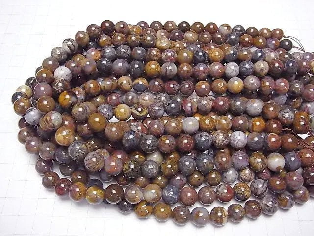 [Video] Pietersite Round 10mm half or 1strand beads (aprx.15inch/36cm)