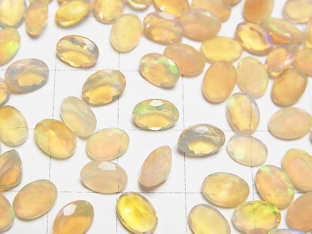 [Video]High Quality Ethiopian Opal AAA Oval Faceted 7x5mm 6pcs