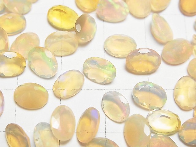 [Video]High Quality Ethiopian Opal AAA Oval Faceted 8x6mm 5pcs