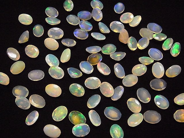 [Video]High Quality Ethiopian Opal AAA Oval Faceted 8x6mm 5pcs