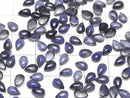 [Video]High Quality Iolite AAA- Pear shape Cabochon 6x4mm 5pcs