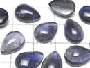 [Video] High Quality Iolite AAA- Pear Shape Cabochon 14x10mm 1pc