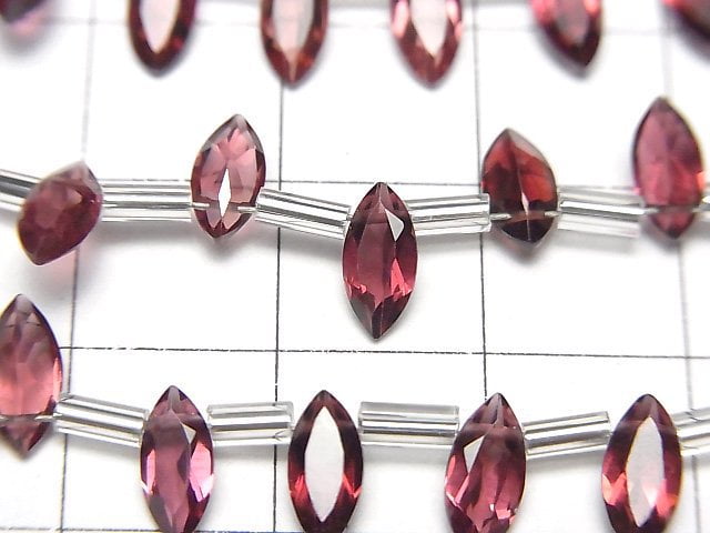 [Video] High Quality Pink Garnet AAA Marquise Faceted 8x4mm 1strand (18pcs )