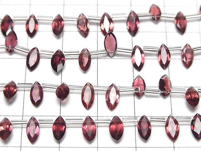 [Video] High Quality Pink Garnet AAA Marquise Faceted 8x4mm 1strand (18pcs )