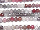 [Video] High Quality! Multi color Spinel AAA- Faceted Round 3mm half or 1strand beads (aprx.12inch/30cm)