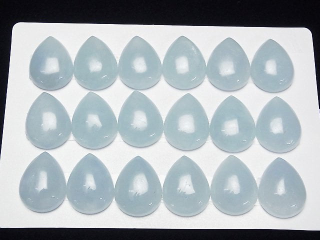 [Video] Namibia Aquamarine AAA- Pear shape Cabochon 20x15mm 1pc