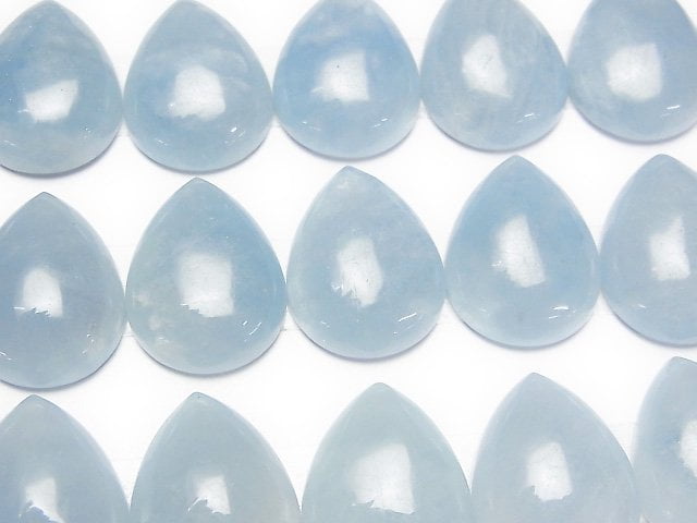 [Video] Namibia Aquamarine AAA- Pear shape Cabochon 20x15mm 1pc